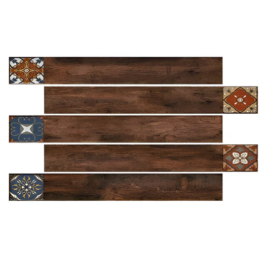 sequio marron vitrified tile 6*36 inch