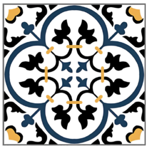 Azure Flower Moroccan Ceramic Tile 12*12 Inch