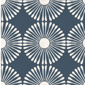 Cuba Azul Moroccan Ceramic Tile 24 x 24 Inch