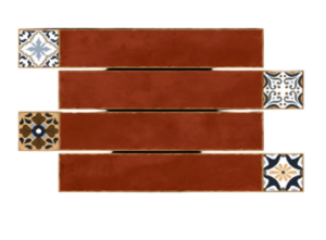 Hannah Marron Vitrified Tile 6*36 Inch