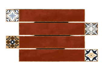 Hannah Marron Vitrified Tile 6*36 Inch