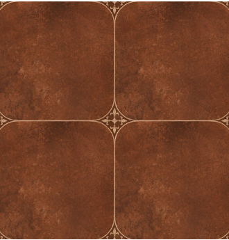 Helix Rust Moroccan Ceramic Tile 24 x 24 Inch