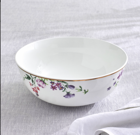 Lucas Carnation Bone China Floral Print Serving Bowl – 1.21L