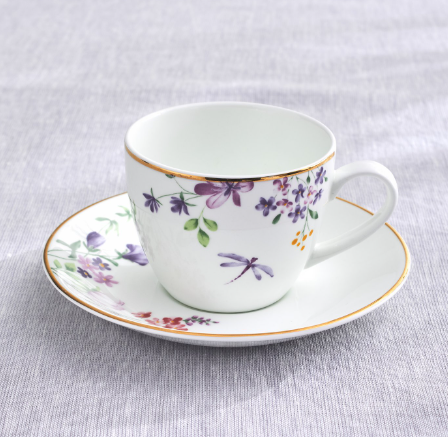 Lucas Carnation Bone China Printed Cup and Saucer – 210ml