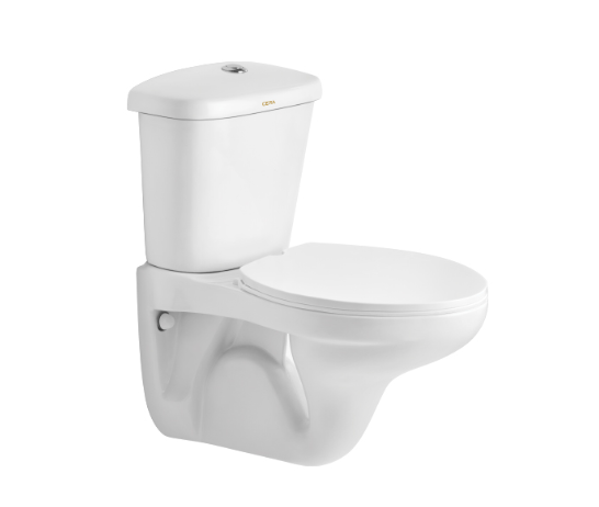 Two Piece Wall Hung Extended EWC Cistern with Twin Flush Fittings